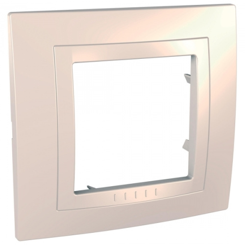 Рамка с декоративным элементом, 1-постовая, БЕЖЕВЫЙ UNICA