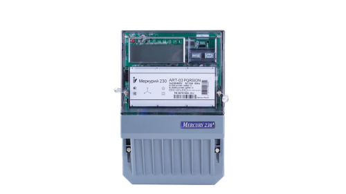 Счетчик Меркурий 230 АRT-03 PQRSIDN (380В, 5(7,5)А, кл.т. 0,5S, Мн.т.IrDA. RS-485, ЖКИ)