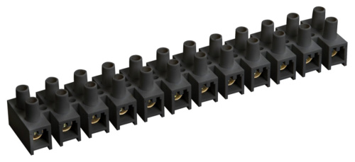 Зажим винтовой ЗВИ-10 н/г 2,5-6мм2 (2шт/блистер) черные IEK