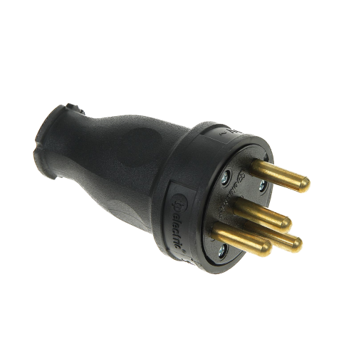 Вилка прямая каучук 3104-301-0300 3ф 25А 380в DF06001 T.Plast