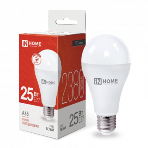 Лампа светодиодная LED-A65-VC 25Вт 230В Е27 4000К 2250Лм IN HOME