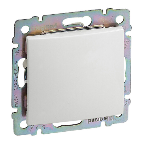 Выключатель 1-клавишный схема 1 10АХ безвинтовые зажимы белый VALENA