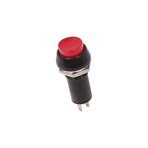 Выключатель-кнопка 250V 1А (2с) ON-OFF красная (PBS-11А)REXANT