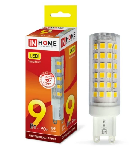 Лампа светодиодная LED-JCD-VC 9Вт 230В G9 3000К 810Лм ASD IN HOME