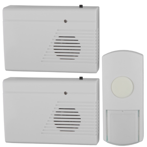 Звонок дверной ЭРА C27-2 беспроводной два динамика белый 6 мелодий