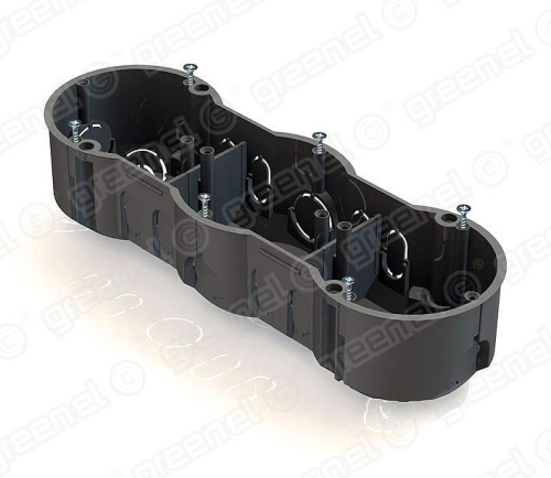 Коробка уст. 3-х мест 212х70х45 IP30 с самор бетон