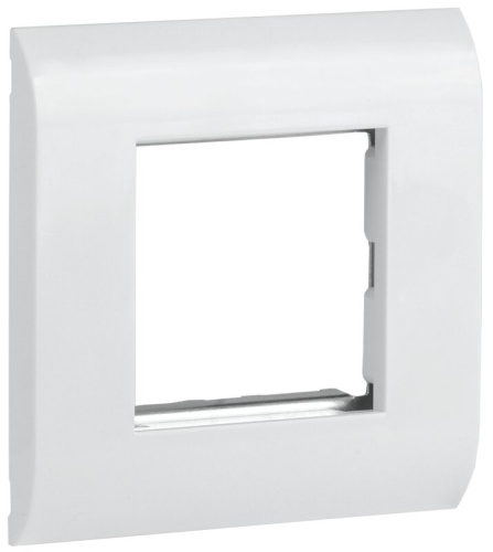 Лицевая рамка для модуля Mosaic 80х80мм металлический суппорт белая ITK