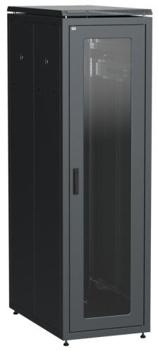 LINEA N Шкаф сетевой 19" 33U 600х1000мм стеклянная передняя дверь черный ITK