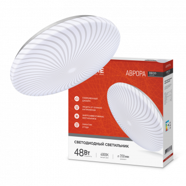 Светильник светодиодный DECO 48Вт 230В 4000К 3120Лм 380х55мм АВРОРА IN HOME