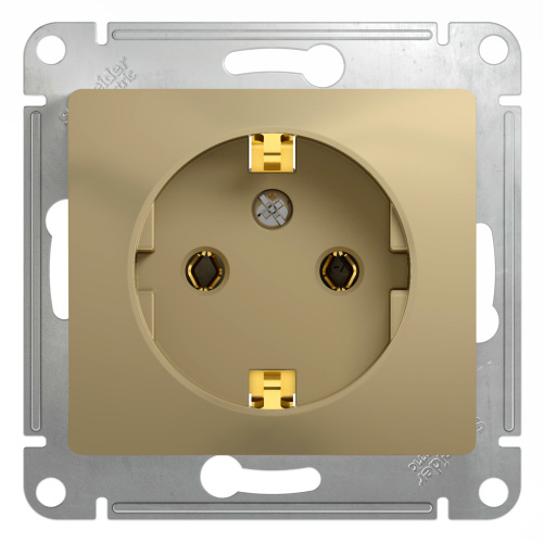 РОЗЕТКА с заземлением, ТИТАН GSL000443  GLOSSA 