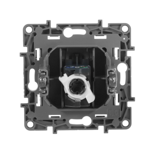 Розетка компьютерная RJ45 категория 5Е UTP антрацит ETIKA