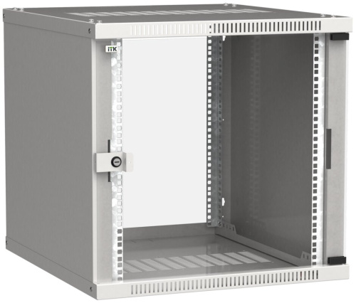 Шкаф настенный LINEA WE 12U 600х600мм дверь стекло серый ITK