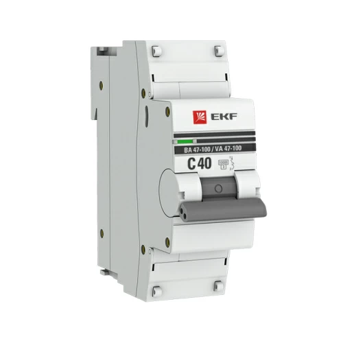 Автоматический выключатель 1P  40А (C) 10kA ВА 47-100 EKF PROxima