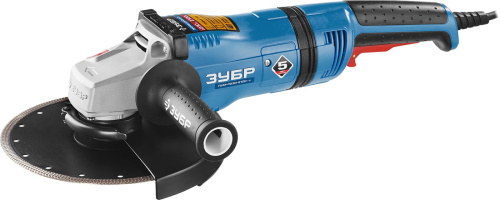 Машина ЗУБР "ПРОФЕССИОНАЛ" углошлифовальная (болгарка), плавный пуск, 230мм, 6000об/мин, 2100Вт