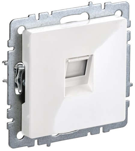 Розетка компьютерная RJ45 кат.5E РК10-БрБ белый BRITE IEK