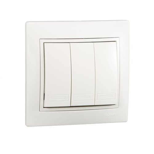 Выключатель тройной белый MIRA 