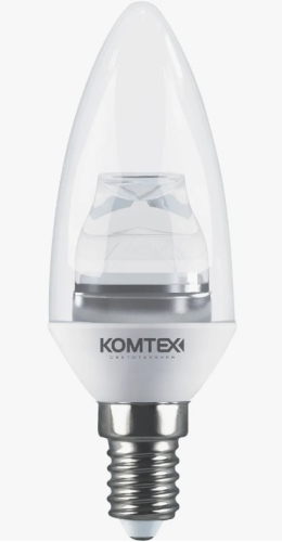 Лампа светодиодная СДЛп-С-5-220-827-280-Е14-П свеча КОМТЕХ
