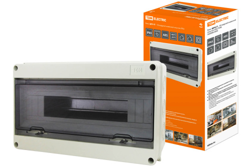 Бокс ЩРН-П-18 модулей навесной пластик IP65 TDM  0908-0005