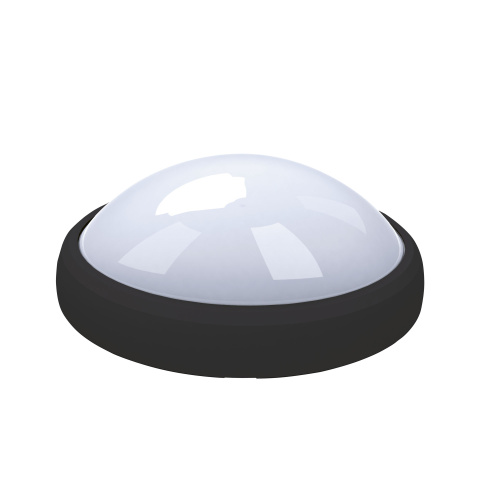 Светильник ULW-R03-8W-NW IP65 BLACK Круг влагоз-й (пластик,черный)560Лм 4500К -белый свет
