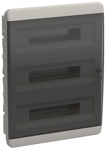 Корпус пластиковый ЩРВ-П-54 IP41 черная прозрачная дверь TEKFOR IEK