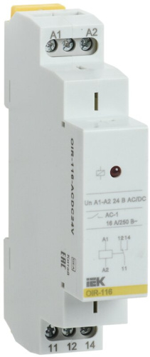Промежут. реле.OIR 1 конт (16А). 24 В AC/DC IEK