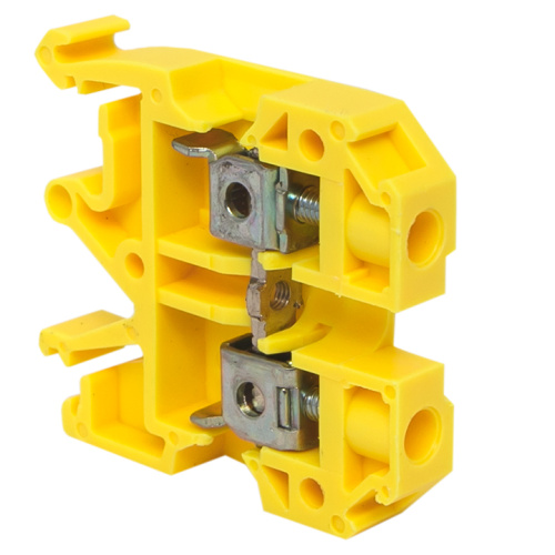 Клемма проходная винтовая JXB 4 мм2 желтая EKF