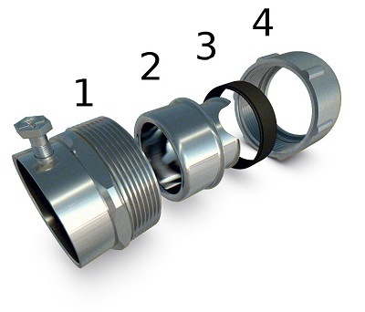 Муфта трубная МТ-50 У2 алюминиевая ГОФРОМАТИК (ЗЭТАРУС)