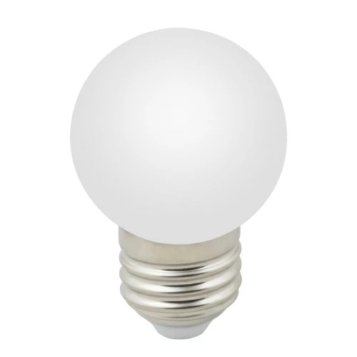 Лампа светодиодная форма "шар" матовая Теплый белый свет (3000K) LED-G45-1W/3000K/E27/FR/C