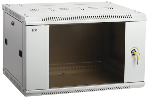 Шкаф LINEA W 15U 600x600 мм дверь стекло в сборе, RAL7035 ITK 