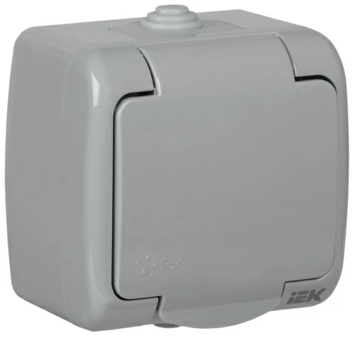 Розетка 1-ая с з/к откр. уст. 16А IP54 AQUATIC РСш12-2-А IEK