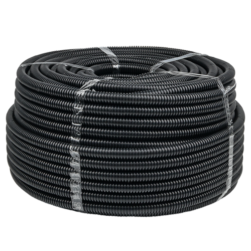 Труба гофр. безгалогеновая FRHF с протяжкой d20 мм (100 м) черная EKF-Plast