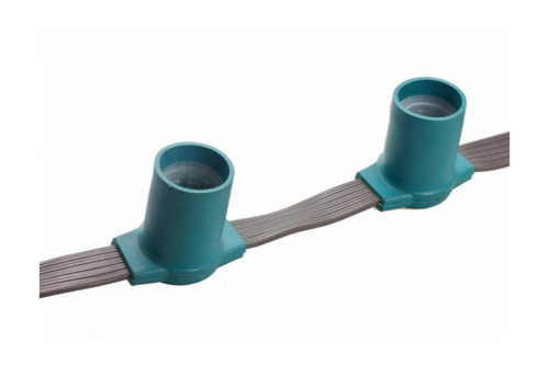 Гирлянда Belt-Light 5 жил, 100м, шаг 15см, 667 патронов, E27, IP65, серый провод NEON-NIGHT