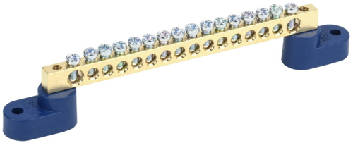 Шина N "ноль" на двух угловых изоляторах ШНИ-6х9-16-У2-С IEK