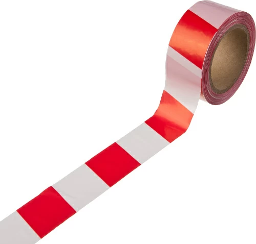 Лента ЗУБР "МАСТЕР" сигнальная, цвет красно-белый, в индивидуальной упаковке, 70мм х 200м