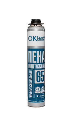 Пена монтажная профессиональная Oklent 65 (860гр)