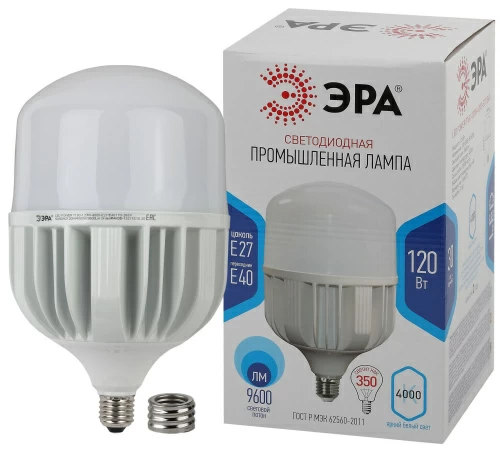 Лампа светодиодная POWER LED POWER T160-120W-4000-E27/E40  ЭРА (диод, колокол, 120Вт, нейтр, E27/E40