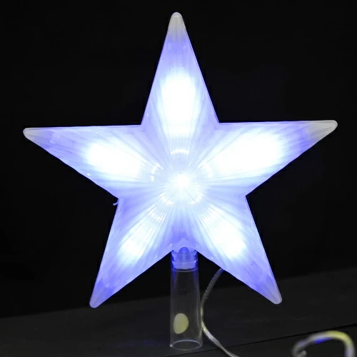 Гирлянда ламповая ST60-V верхушка на ёлку Звезда 22 см, 220В 31 LED фиол