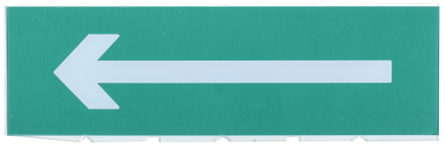 Сменное табло "Направление к эвакуационному выходу налево" зеленый фон для "Топаз" IEK