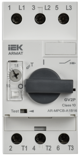 Автоматический выключатель защиты двигателя A1 GV2P 1-1,6А ARMAT IEK