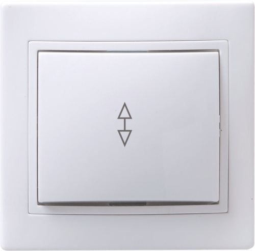 Выключатель 1-клавишный проходной 10А ВСп10-1-0-КБ белый KVARTA GENERICA