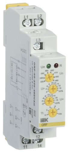 Реле контроля фаз ORF-05 трехфазное 220-460В AC IEK