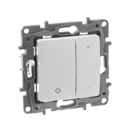 Светорегулятор нажимной универсальный LED 400Вт без нейтрали белый ETIKA