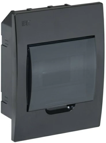 Корпус пластиковый ЩРВ-П-6 IP41 черный KREPTA 3 IEK
