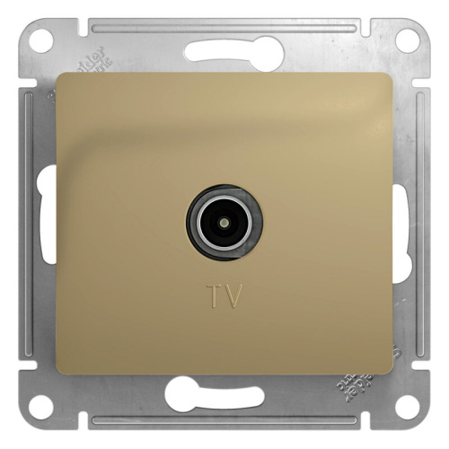 Розетка TV оконечная 1дБ, механизм, ТИТАН GLOSSA