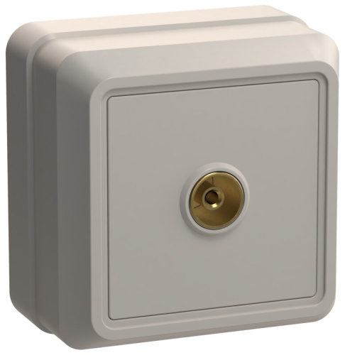 Розетка 1-местная TV для открытой установки РТВ20-ОКм кремовый OKTAVA GENERICA