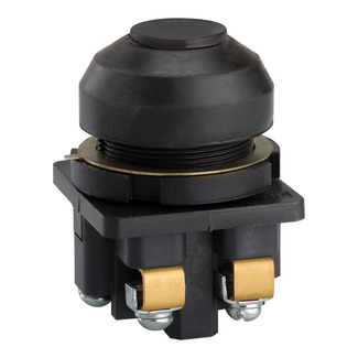 Кнопка КЕ 081 У2 исп.1, черный, 2з, цилиндр, IP54, 10А, 660В