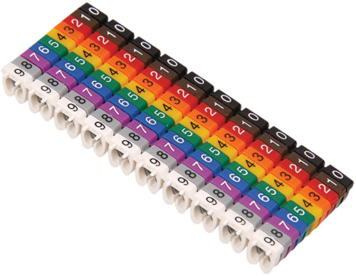 Маркер кабельный МКН-"B" желтый 6мм2 (1000шт/упак) IEK