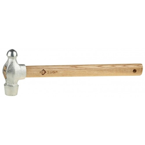 Молоток ЗУБР слесарный оцинк.,цельнокованный с защит. ободом,круглый боек и носок,0,3кг