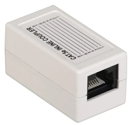 Проходной адаптер кат.5E UTP, тип RJ45-RJ45, белый ITK