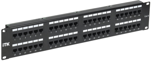 2U патч-панель кат.6 UTP, 48 портов (Dual) ITK